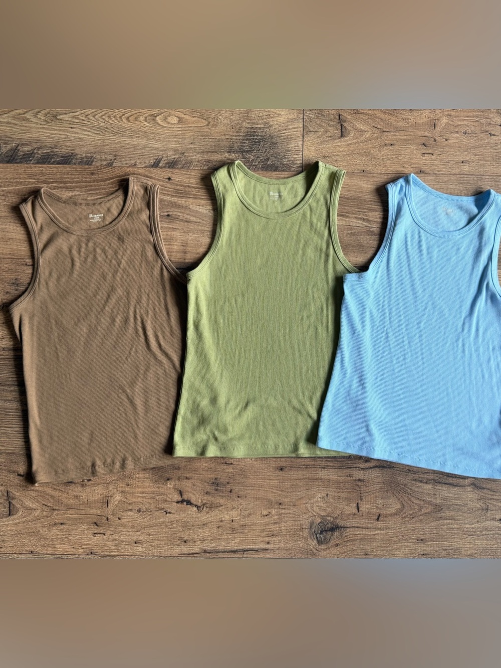 No Boundaries Olive Green Tank Top - Womens 3 Pack